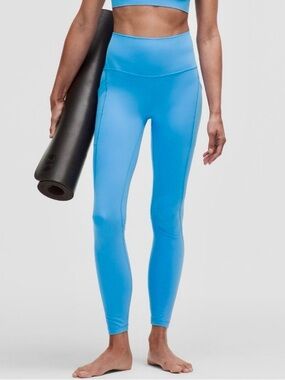 lululemon athletica High Rise Pant with Pockets 28”- Ocean Wave Size 12